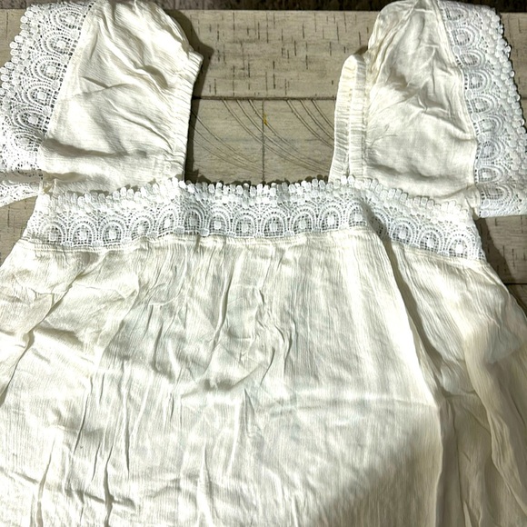 ♥️ Ces Femme White 100% Rayon Blouse - Picture 1 of 5